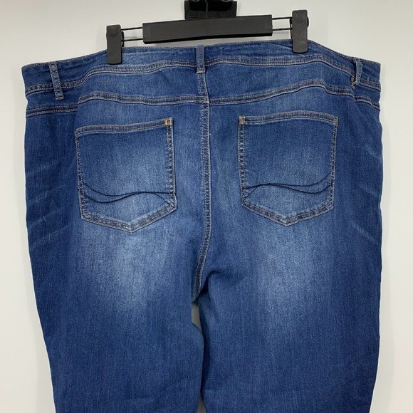 Cato Jeans High Rise Skinny Ankle Crop Raw Hem Classic Denim - Picture 6 of 8